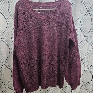 Women's Maroon Knit Sweater